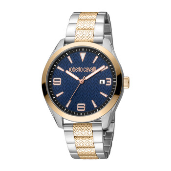 Đồng hồ nam Roberto Cavalli quartz mặt xanh RC5G048M0085 chính hãng