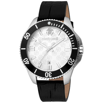 Đồng hồ nam Roberto Cavalli Quartz mặt bạc RC5G013L0015 chính hãng