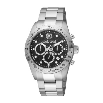 Đồng hồ nam Roberto Cavalli Chronograph mặt đen RC5G046M0045 chính hãng