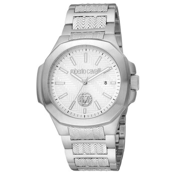 Đồng hồ nam Roberto Cavalli Quartz mặt bạc RC5G050M0045 chính hãng