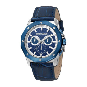 Đồng hồ nam Roberto Cavalli RV1G170L0031 mặt xanh chronograph chính hãng