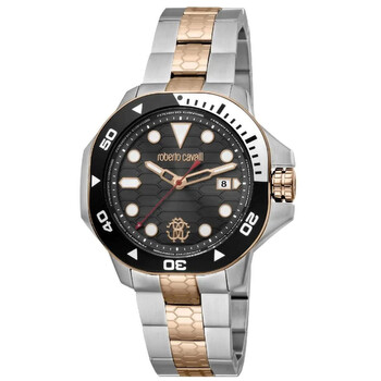 Đồng hồ nam Roberto Cavalli Spiccato Quartz mặt đen RC5G044M0045 chính hãng