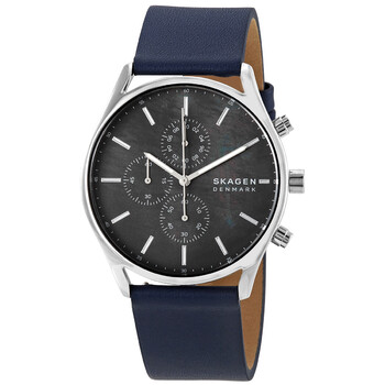 Đồng hồ nam Skagen Holst Chronograph SKW6653 mặt đen ngọc trai chính hãng