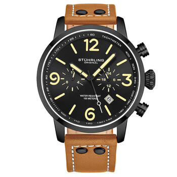 Đồng hồ nam Stuhrling Original Aviator M13648 mặt đen chính hãng