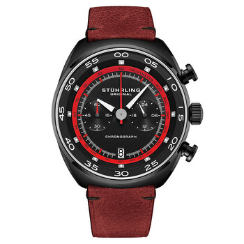 Đồng hồ nam Stuhrling Original Monaco Quartz mặt đen M13554 chính hãng