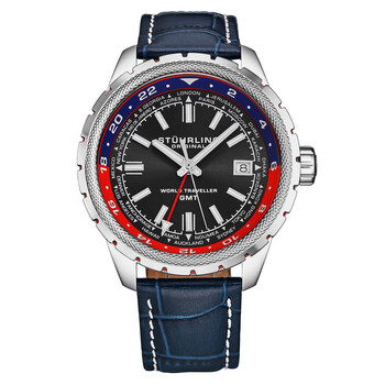 Đồng hồ nam Stuhrling Original Monaco Quartz mặt đen M18227 chính hãng