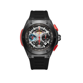 Đồng hồ nam Stunt The Planetarium Chronograph ST-04 BBB mặt đen chính hãng