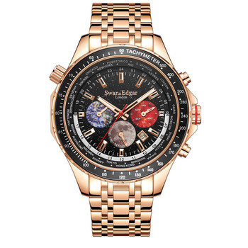 Đồng hồ nam Swan & Edgar World Timer mặt đen SE0060S chính hãng
