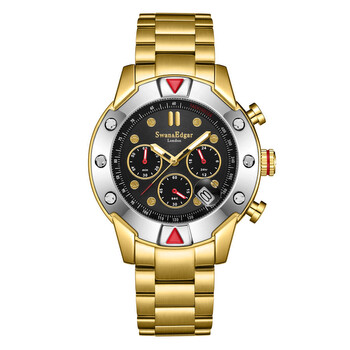 Đồng hồ nam Swan & Edgar SE1771 mặt đen chronograph cơ khí chính hãng