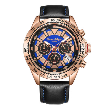 Đồng hồ nam tự động Swan & Edgar SE2000 mặt xanh chrono chính hãng