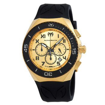 Đồng hồ nam Technomarine Manta Quartz mặt số vàng TM-220017 chính hãng