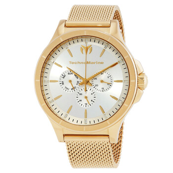Đồng hồ nam Technomarine Moonsun Quartz TM-822021 mặt bạc chính hãng