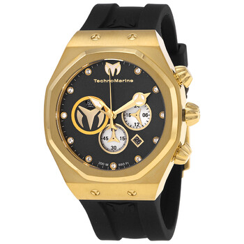 Đồng hồ nam Technomarine Reef Chronograph Quartz mặt đen TM-520002 chính hãng