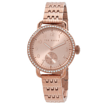 Đồng hồ nam Ted Baker Hannah Quartz mặt vàng hồng BKPHHS001 chính hãng