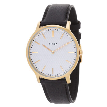Đồng hồ nam Timex Gallery Quartz mặt bạc TW2V28400 chính hãng