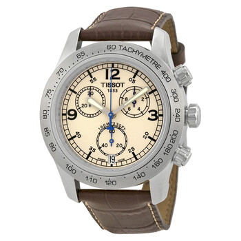 Đồng hồ nam Tissot V8 Steel Chronograph da nâu T36.1.316.72 chính hãng