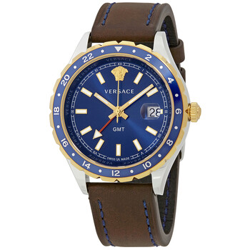 Đồng hồ nam Versace Hellenyium GMT mặt xanh chính hãng