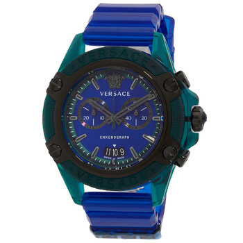 Đồng hồ nam Versace Icon Active Chronograph mặt xanh VEZ701122 chính hãng