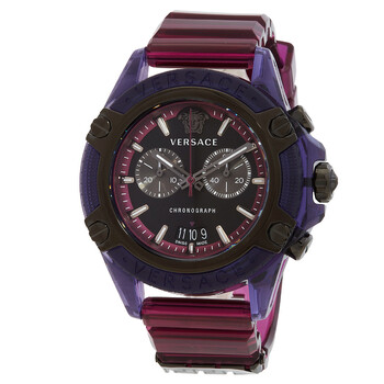 Đồng hồ nam Versace Icon Active Chronograph mặt đen VEZ701423 chính hãng