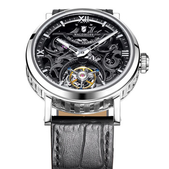 Đồng hồ nam Waldhoff Metropolis Tourbillon mặt đen chính hãng
