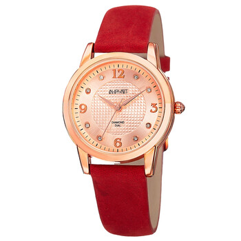 Đồng hồ nữ August Steiner Quartz kim cương mặt hồng AS8198RD chính hãng