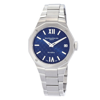 Đồng hồ nữ Baume Et Mercier Riviera Quartz mặt xanh M0A10727 chính hãng