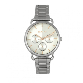 Đồng hồ nữ Bertha Gwen mặt bạc BR8301 chính hãng