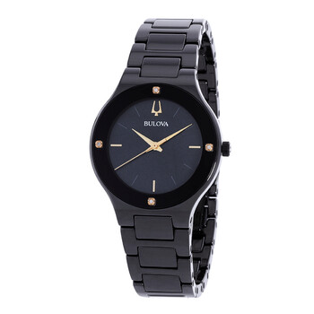 Đồng hồ nữ Bulova Millennia Quartz mặt số ngọc trai đen 98R293 chính hãng