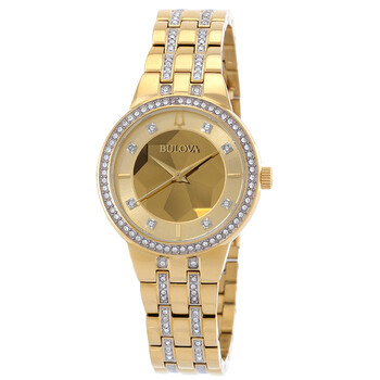 Đồng hồ nữ Bulova Phantom Quartz mặt số champagne 97L176 chính hãng