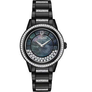 Đồng hồ nữ Bulova Turnstyle Quartz mặt đen 98L252 chính hãng