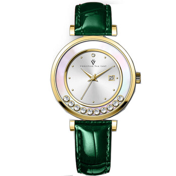 Đồng hồ nữ Christian Van Sant Bria Quartz CV3814 mặt số bạc chính hãng