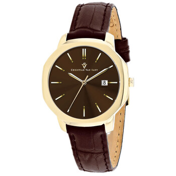 Đồng hồ nữ Christian Van Sant CV0507 mặt nâu mỏng nhẹ chính hãng