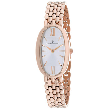 Đồng hồ nữ Christian Van Sant Lucia Quartz CV1815 mặt bạc chính hãng