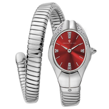 Đồng hồ nữ Christian Van Sant Naga Quartz mặt đỏ CV0883 chính hãng