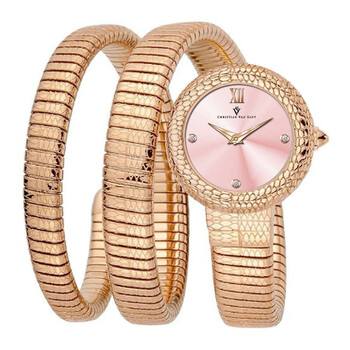 Đồng hồ nữ Christian Van Sant Naga Quartz mặt hồng CV0894 chính hãng