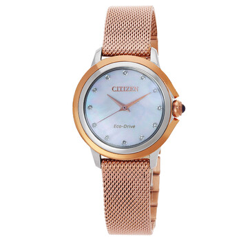 Đồng hồ nữ Citizen Ceci Diamond mặt ngọc trai EM0796-75D chính hãng