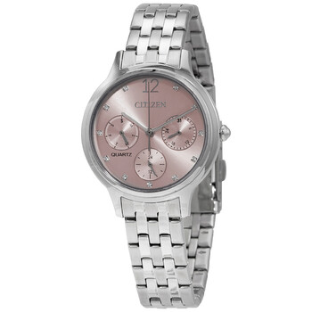 Đồng hồ nữ Citizen Chronograph Quartz mặt hồng ED8180-52X chính hãng