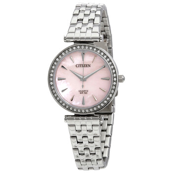 Đồng hồ nữ Citizen Crystal hồng mặt ngọc trai ER0210-55Y chính hãng