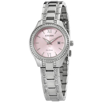 Đồng hồ nữ Citizen Crystal mặt hồng FE1230-51X chính hãng