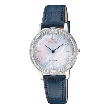 Đồng hồ nữ Citizen Eco-Drive mặt ngọc trai EX1480-15D chính hãng