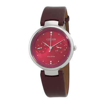 Đồng hồ nữ Citizen L Eco-Drive mặt đỏ FD1100-10X chính hãng