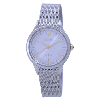 Đồng hồ nữ Citizen L Series Eco-Drive mặt bạc EM0814-83A chính hãng