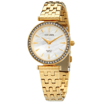 Đồng hồ nữ Citizen Quartz mặt ngọc trai vàng ER0212-50Y chính hãng