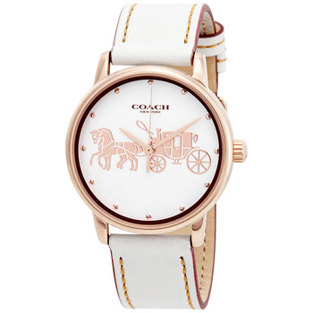 Đồng hồ nữ Coach Grand mặt trắng dây da trắng 14502973 chính hãng