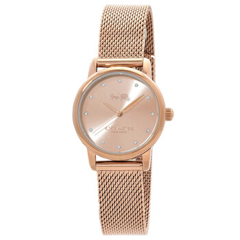 Đồng hồ nữ Coach Grand Quartz Crystal mặt hồng 14503745 chính hãng