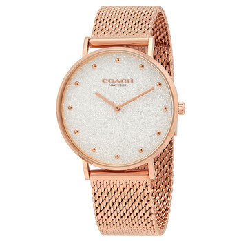 Đồng hồ nữ Coach Perry Quartz mặt trắng bạc 14503631 chính hãng