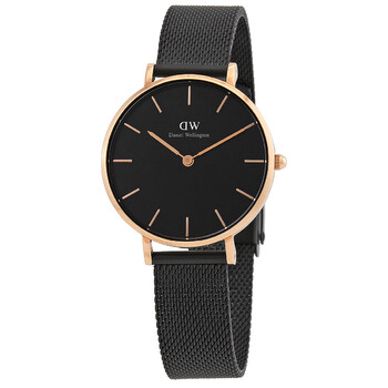 Đồng hồ nữ Daniel Wellington mặt đen DW00100201 chính hãng
