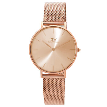 Đồng hồ nữ Daniel Wellington Petite Unitone mặt vàng hồng DW00100472 chính hãng