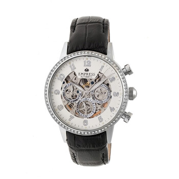 Đồng hồ nữ Empress Beatrice mặt skeleton dây da đen EM2001 chính hãng