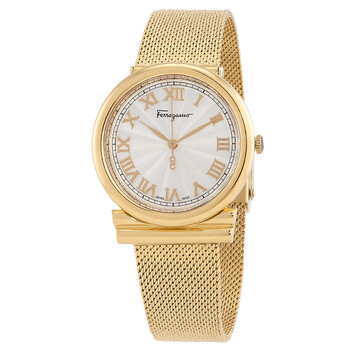 Đồng hồ nữ Ferragamo Gancino Quartz mặt bạc SFUF00421 chính hãng